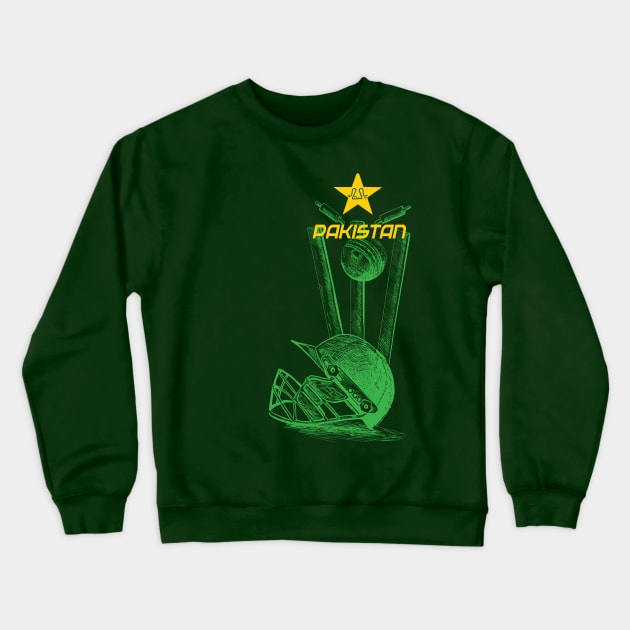 Pakistan Cricket Fan Memorabilia Crewneck Sweatshirt by CGD